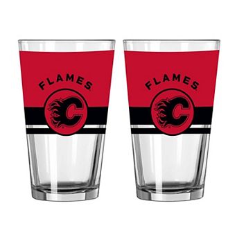Logo Brands Calgary Flames Two-Piece 16oz. Horizon Pint Glass Set
