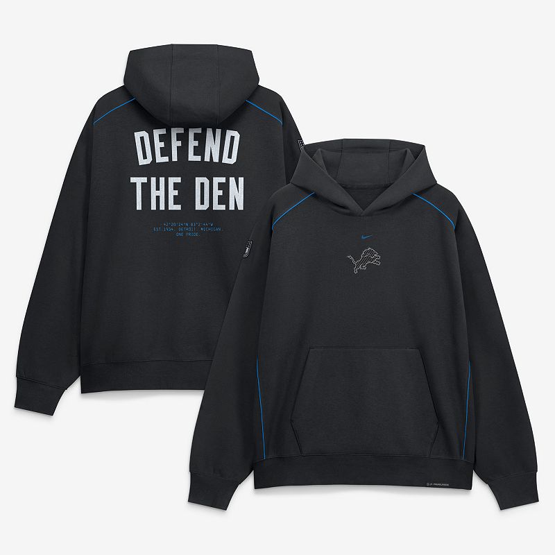 Men's Nike Black Detroit Lions 2026 Rivalries Collection Air Pullover ...