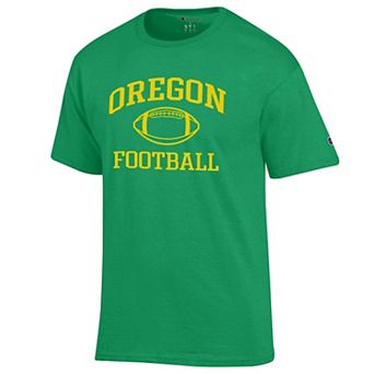Men's Champion Green Oregon Ducks Football Icon T-Shirt