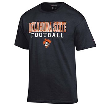 Men's Champion Black Oklahoma State Cowboys Football Stack T-Shirt