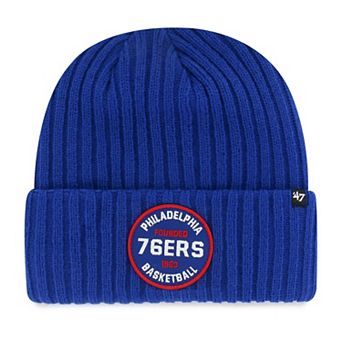 Men's '47 Royal Philadelphia 76ers Ribbed Snowdrift Cuffed Knit Hat