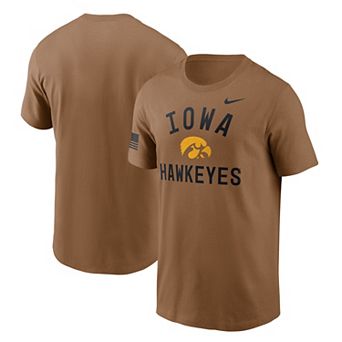 Men's Nike Brown Iowa Hawkeyes 2026 Military Appreciation Sideline Dri-FIT T-Shirt