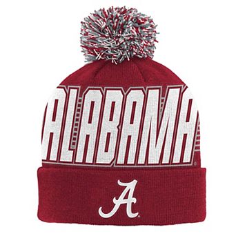 Youth Outerstuff Crimson Alabama Crimson Tide Cuffed Knit Hat with Pom