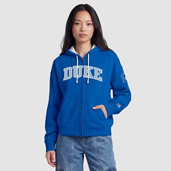 Women's Champion Royal Duke Blue Devils Arch Full-Zip Fleece Hoodie
