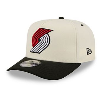 Men's New Era Cream/Black Portland Trail Blazers City A-Frame 9FIFTY Snapback Hat