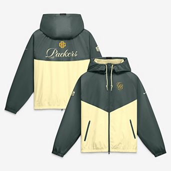 Men's Nike Green Green Bay Packers 2026 Rivalries Collection Windrunner Full-Zip Jacket