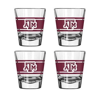 Logo Brands Texas A&M Aggies Four-Piece Stripe Shot Glass Set