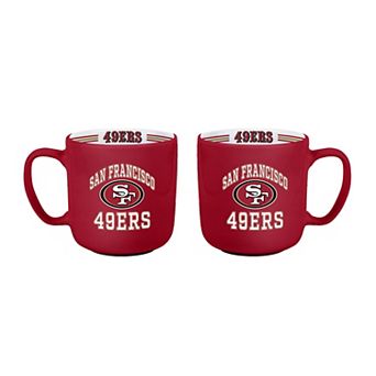 Logo Brands San Francisco 49ers Two-Piece 15oz. Stripe Mug Set