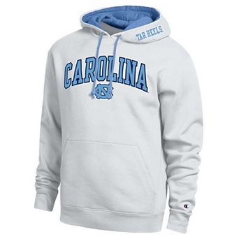 Men's Champion White North Carolina Tar Heels Arch Tackle Twill Hoodie