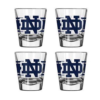 Logo Brands Notre Dame Fighting Irish Four-Piece Stripe Shot Glass Set