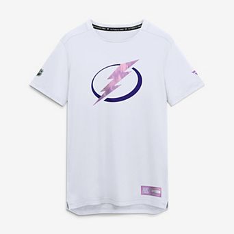 Men's Fanatics White Tampa Bay Lightning 2026 NHL Hockey Fights Cancer T-Shirt