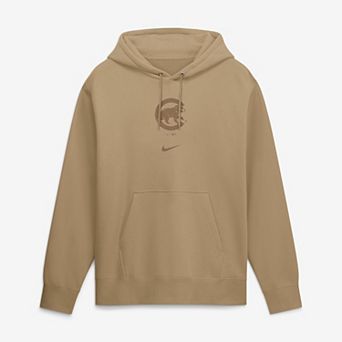 Men's Nike Tan Chicago Cubs Washed Club Fleece Hoodie