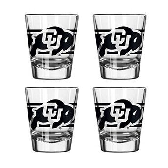 Logo Brands Colorado Buffaloes Four-Piece Stripe Shot Glass Set