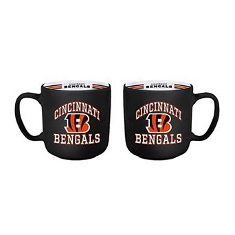 Logo Brands Cincinnati Bengals Two-Piece 15oz. Stripe Mug Set