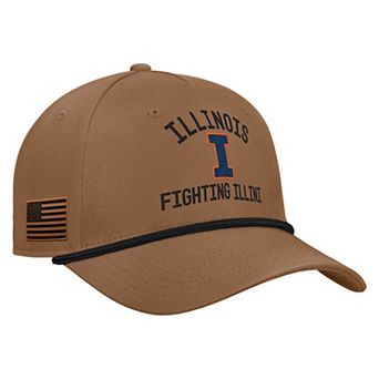Men's Nike Brown Illinois Fighting Illini 2026 Military Appreciation Rope Rise 5-Panel Adjustable Hat