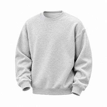 Men's Oversized Fleece Crewneck Long Sleeve Pullover Sweatshirt
