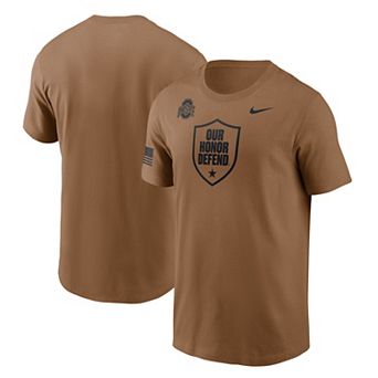 Men's Nike Brown Ohio State Buckeyes 2026 Military Appreciation Sideline Dri-FIT T-Shirt