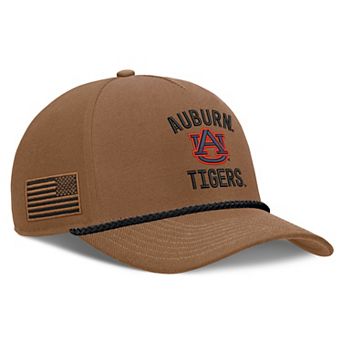 Men's Nike Brown Auburn Tigers 2026 Military Appreciation Rope Rise Adjustable Hat