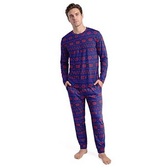 Men's Concepts Sport Royal New York Giants Jubilee Long Sleeve T-Shirt & Pant Set