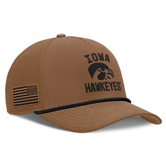 Men's Nike Brown Iowa Hawkeyes 2026 Military Appreciation Rope Rise Adjustable Hat