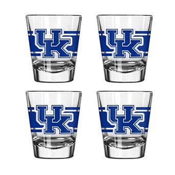 Logo Brands Kentucky Wildcats Four-Piece Stripe Shot Glass Set