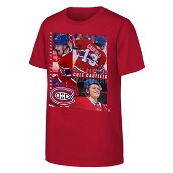 Youth Outerstuff Cole Caufield Red Montreal Canadiens All For One T-Shirt