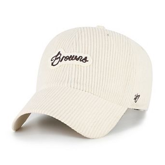 Women's '47 Natural Cleveland Browns Rope Script Clean Up Adjustable Hat