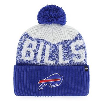 Men's '47 Royal Buffalo Bills Bone Chill Cuffed Knit Hat with Pom