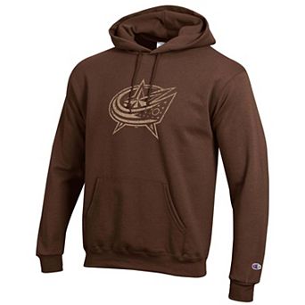 Men's Champion Brown Columbus Blue Jackets Core Plus Eco Powerblend Hoodie