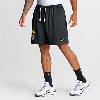 Men's Nike Black/Anthracite Iowa Hawkeyes 2026 Sideline Standard Issue Reversible Dri-FIT Shorts
