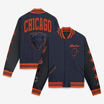 Men's Nike Navy Chicago Bears 2026 Rivalries Collection Varsity Jacket