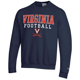 Men's Champion Navy Virginia Cavaliers Football Stack Sweatshirt