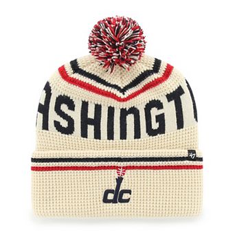 Men's '47 Natural Washington Wizards Quattrle Cuffed Knit Hat with Pom