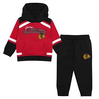 Preschool Outerstuff Red/Black Chicago Blackhawks Ice Explorer Hoodie & Pants Set