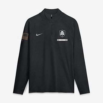 Men's Nike Black Ohio State Buckeyes 2026 Military Appreciation Stride Raglan Dri-FIT Half-Zip Pullover