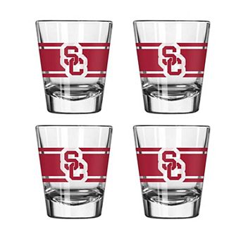 Logo Brands USC Trojans Four-Piece Stripe Shot Glass Set