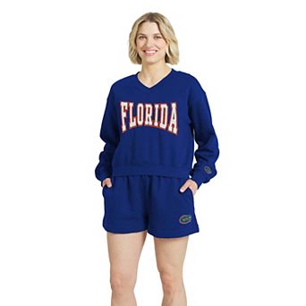 Women's WEAR by Erin Andrews Royal Florida Gators Lounge Long Sleeve T-Shirt and Shorts Combo Set