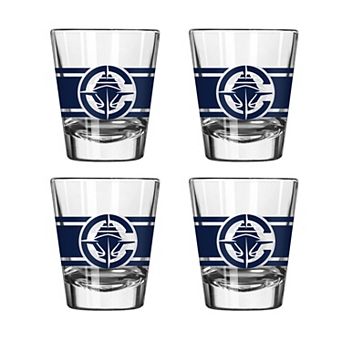 Logo Brands LA Clippers Four-Piece Stripe Shot Glass Set