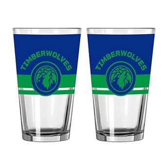 Logo Brands Minnesota Timberwolves Two-Piece 16oz. Horizon Pint Glass Set