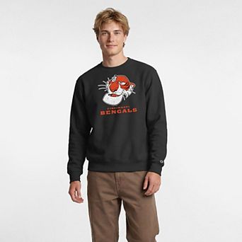Men's Disney x Champion Black Cincinnati Bengals Shere Khan Powerblend Sweatshirt