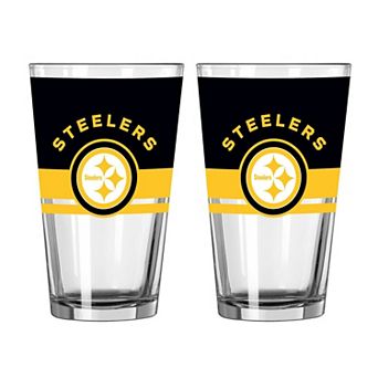 Logo Brands Pittsburgh Steelers Two-Piece 16oz. Horizon Pint Glass Set