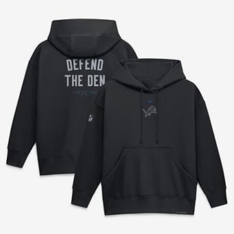 Women's Nike Black Detroit Lions 2026 Rivalries Collection Oversized Pullover Hoodie