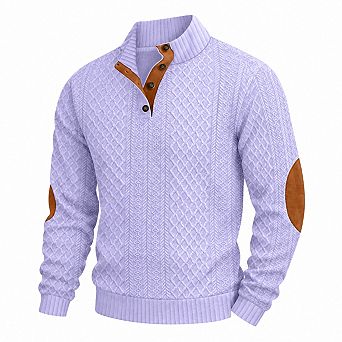 Men's Quarter Zip Pullover Sweatshirt Long Sleeve Casual Stand Collar Top