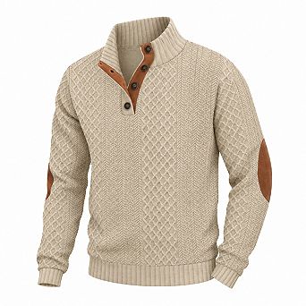 Men's Casual Long Sleeve Quarter Zip Pullover Sweatshirt for Outdoor Casual Wear
