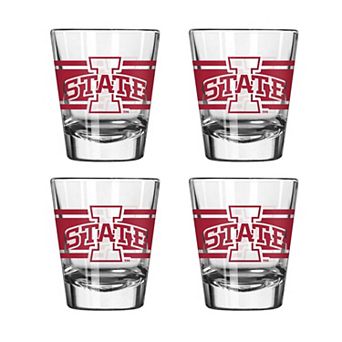 Logo Brands Iowa State Cyclones Four-Piece Stripe Shot Glass Set