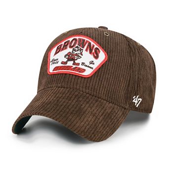 Men's '47 Brown Cleveland Browns Throwback Accordia Corduroy MVP Adjustable Hat