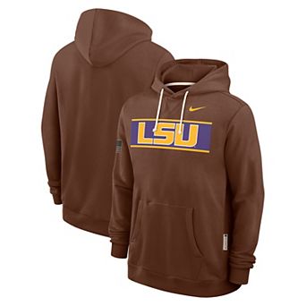 Men's Nike Brown LSU Tigers 2026 Military Appreciation Sideline Standard Issue Dri-FIT Hoodie