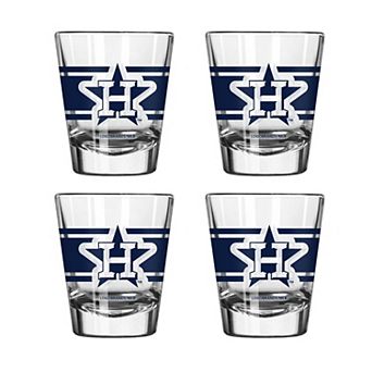 Logo Brands Houston Astros Four-Piece Stripe Shot Glass Set