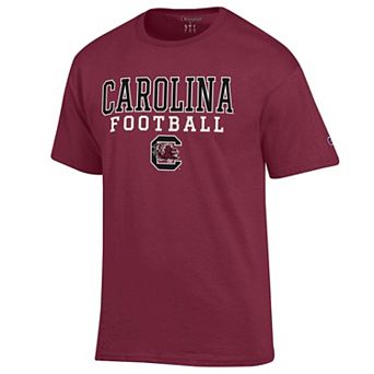 Men's Champion Garnet South Carolina Gamecocks Football Stack T-Shirt