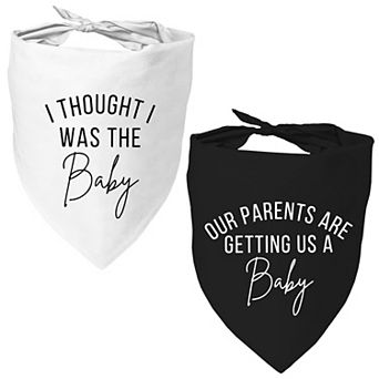 2 Pack Pregnancy Dog Bandanas